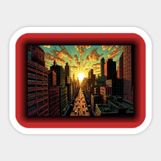 New York City sunrise Sticker